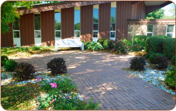 Church Walkway with Engraved Bricks