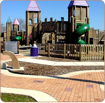 Community Engraved Brick Patio