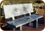 Gray Granite Bench