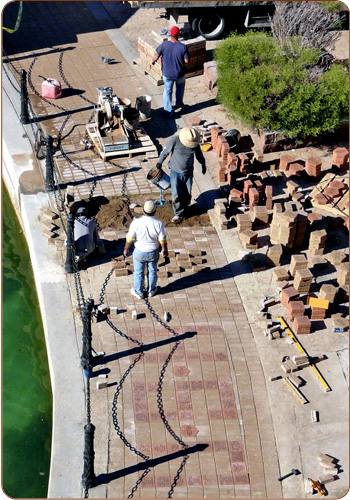 Gift Bricks® installation of engraved bricks