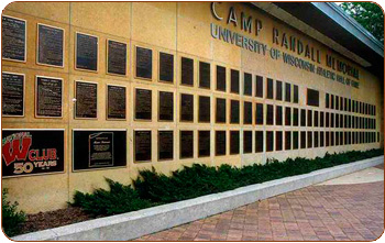 Wall of Engraved Bronze Plaques