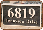 Raised Numbers Address Stone